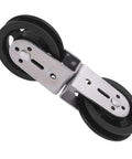 Dual Swivel Pulleys for Home Gym Cable Machines 360 Degree Rotation Silent Bearing Wheel, black nylon and steel