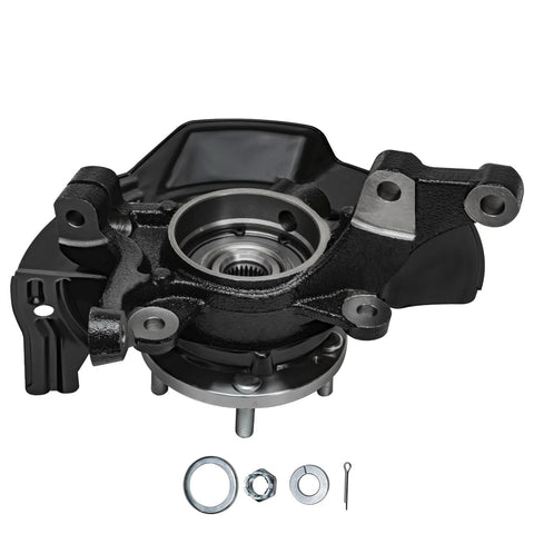 Front Right Steering Knuckle And Wheel Hub Bearing Assembly For 2011 Hyundai Sonata 2.4L With Sport Suspension Passenger Side Replacement Direct Fit OEM Grade Quality Bolt In Everyday Driver Ready