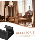 8 Pieces Rattan Furniture Clips Outdoor Sofa Sectional Connectors with black clip and wicker chairs in living room