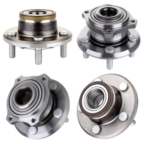 Front And Rear Wheel Bearing Hub Assembly 5 Lug Fits Chrysler 300 2005-2009 Dodge Charger 2006-2009 Dodge Magnum 2005-2008 513224 512301 Replacement For Both Front And Rear Wheels, showing multiple metallic assemblies with 5-lug design.