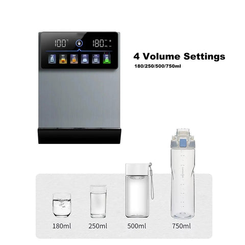 Wall Mounted Mains Fed Water Dispenser With 3S Instant Hot Water, Electronic Child Lock and Touch Screen with 4 volume settings