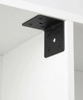 Easy Install Built Tough Cold Rolled Steel L Shaped Right Angle Corner Brackets Set Of 12 Installed Under Shelf with Screws