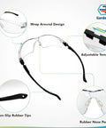 Hella Durable Wraparound Safety Glasses With Anti Fog Scratch Proof Polycarbonate Lenses For Yard Work Lawn Mowing Shooting And Outdoor Adventures Ansi Z87 Approved Unisex Eyewear That Slays Every Task with wraparound design and adjustable temples.