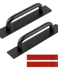 Adhesive Cabinet Handles 5.83 Inch 2 Pack Push Pull No Drill Installation for Kitchen Cabinets Bathroom Vanities Sliding Doors