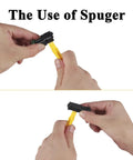 Demonstration of inserting a wire into a connector using a spuger tool for a 10 Pack 2 Pin Weather Pack Connector Set For 20-14 AWG Wire Harness.
