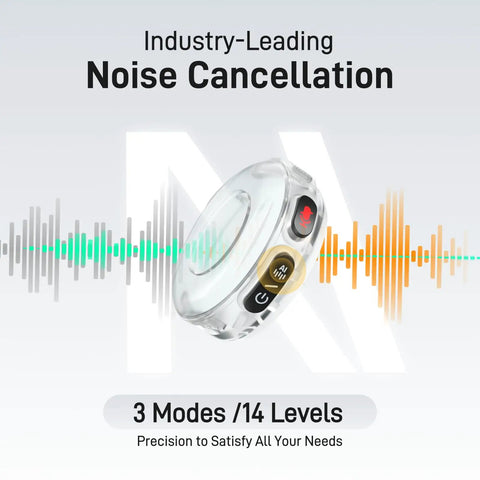 Wave T5 Mini Magnetic Wireless Lavalier Microphone for Content Creators highlighting noise cancellation modes.