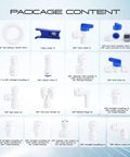 Package contents of Three Eighths Inch Outer Diameter Water Line For RO Systems 32.8 Feet Long With Push To Connect Quick Connect Fittings