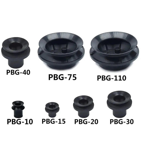 Premium Heavy Duty Vacuum Suction Cups For Industrial Manipulators PBG Series various sizes including PBG-10 to PBG-110 in black