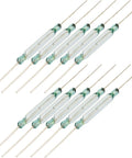 Lil 4 By 28 mm Normally Open Reed Switch Pack Of 10, magnetic induction switches with hermetically sealed inert gas tube for electronics.