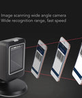 Omnidirectional 2D Barcode Scanner USB Wired Desktop Reader scanning barcodes from multiple smartphones