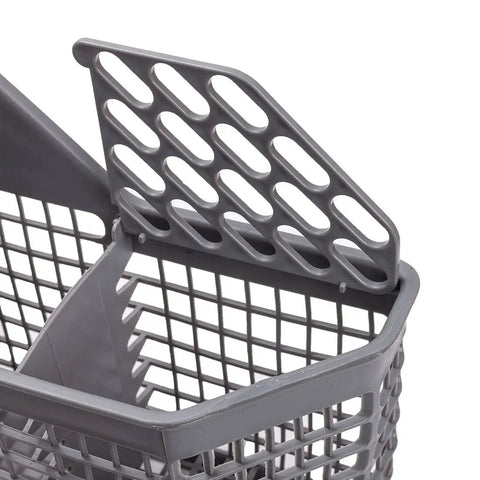 Close-up of Universal Dishwasher Silverware Basket Replacement For Under Rack Use showing plastic material and pocket slots