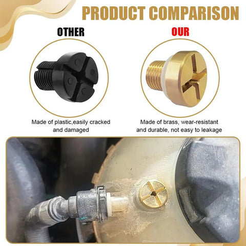 Product comparison of Straight Up Heavy Duty Brass Radiator Coolant Expansion Tank Bleeder Screw And Drain Plug Replacement For Bmw X3 X5.