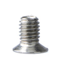 Top Notch 100 PK M3 X 4mm Phillips Flat Head Machine Screws Nickel Plated Carbon Steel close-up view.