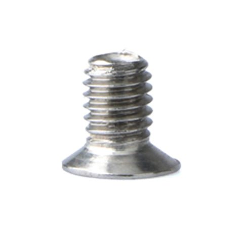 Top Notch 100 PK M3 X 4mm Phillips Flat Head Machine Screws Nickel Plated Carbon Steel close-up view.