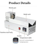 600W Neck Heat Shrink Sealing Machine For Wine Bottles, Digital Display, Manual Push Operate, showcases stainless steel body and controls.