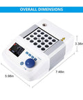 Digital Dry Bath Incubator With Led Display And Aluminum Heating Block For Lab Use showing dimensions of 7.48x5.98x3.38 inches.