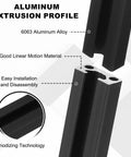 Two Pack 350mm 1020 Aluminum Extrusion Profile European Standard Anodized Linear Rail For 3D Printers CNC Machines Black 6063 aluminum
