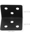 12 Piece Set Of L Shaped Corner Brackets With Screws Cold Rolled Steel 90 Degree Right Angle Shelf Supports Six Slot Holes For Bookcases