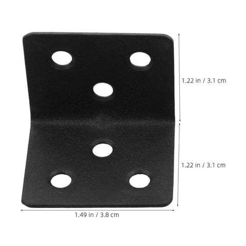 Heavy Duty L Shaped Table Brackets Pack Of 12 In Cold Rolled Steel With 6 Slotted Holes And Screws 90 Degree Right Angle Corner Braces