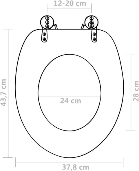 Super Chill Soft Close Toilet Seat Covers With Hella Cozy Flannel Padding Adorable Penguin Design And Snug Universal Fit dimensions diagram