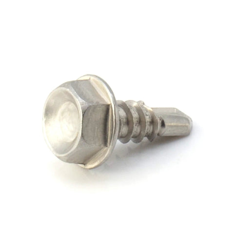 Heavy Duty Hex Head Self Drilling Screws Size 10 Half Inch Long Made From Tough 410 Stainless Steel Mounts On Metal Drywall Or Plastic Offering No Sweat Installation And Dang Solid Grip For Weekend Fixes In A 100 Pack