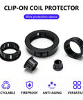 Twenty Pack One And A Quarter Inch Nylon Cable Grommets Black Snap In Grommets Kit For Wiring Hose Tubing Knockouts visible in package