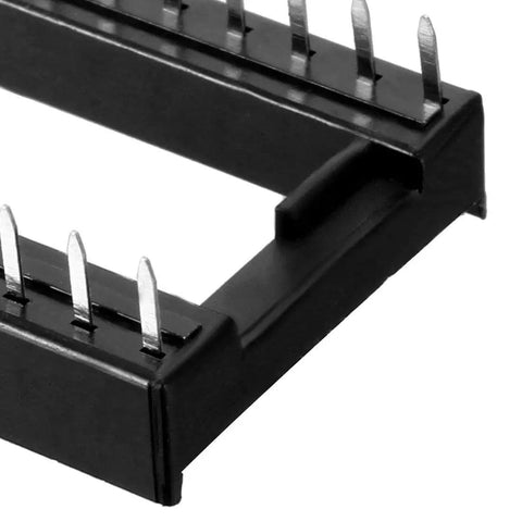 Close-up of DIP IC Socket Adapter 32 Pin Dual Row 2.54mm Pitch Solder Type With 15.2mm Row Spacing 6 Pack IC Socket Adapters