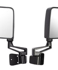 Passenger And Driver Side View Mirror Pair Replacement For Jeep Wrangler Manual Folding No Drilling Easy Install Black Finish Mirrors