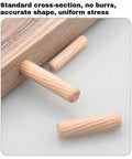 Five Size Hardwood Wood Dowels Set M5 M6 M8 M10 M12 Beveled Ends Fluted Pins shown for secure wood joints