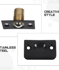 Four Adjustable Stainless Steel Door Ball Catches With Strike Plates, Wear Resistant Invisible Design Hidden Door Hardware