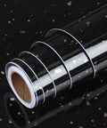 Roll of Budget Friendly Black Granite Countertop Contact Paper Peel And Stick Self Adhesive Vinyl Wrap