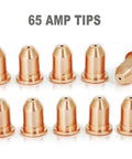Plasma Cutter Consumables Kit For 65 Amp Titanium Torch, Includes 10 Tips 59164 And 10 Electrodes 59182, Replacement OEM-Style Set