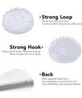Must Have 600 Pcs Self Adhesive Nylon Dots 0.59 Inch Diameter Hook And Loop Dots With Adhesive, showing hook loop texture.