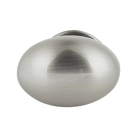 Smooth And Stylish Satin Nickel Mushroom Cabinet Knobs For No Sweat Hardware Swaps And Instant Kitchen Glow Ups That Fit Perfectly On Drawers Cupboards And Desk Surfaces, 1.4 inch wide.