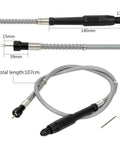 Built Different Flexible Shaft Grinder Handle With 0.3 To 3.2mm Quick Swap Drill Chuck For Rotary Tools, showing flexible shaft with quick connect.