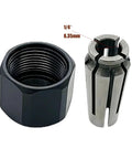 Replacement Collet Nut For Quarter Inch Collets And Router Systems Fits 2485-20 2486-20 48-66-2485 48-66-2486, showing 1/4 inch size.