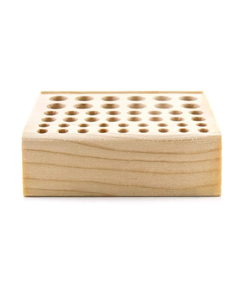 Wooden Leather Craft Tool Holder Rack With 46 Holes Keeps Stamping Punches And Brushes Organized For Pros And Hobbyists Premium Wood Finish