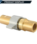 Solimeta 1-inch NPT wet-line hydraulic quick disconnect coupling with brass body and silver sleeve