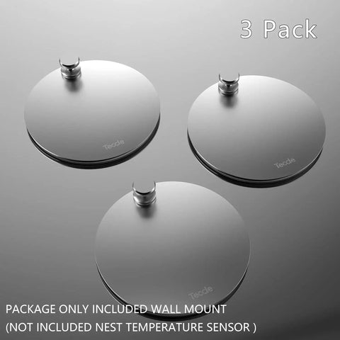 Three Pack Wall Mount For Temperature Sensor Gen 2 And Gen 1 No Drill Tool Free Install Stainless Steel Bracket Plate Damage Free Wall Mount Compatible With Temperature Sensor 2024 Release, 3-pack stainless steel wall brackets