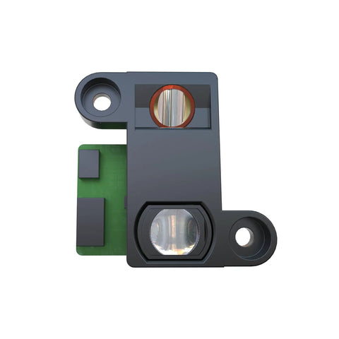 Compact Solid State Lidar Sensor With 110 Degree Field Of View, 30 To 400 Millimeter Scanning Range, shown in close-up view