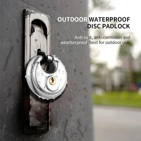 304 Stainless Steel Round Padlock Set Keyed Alike Disc Locks For Storage Units Garages And Trailers 12 Pack Beefy Built Weather Resistant