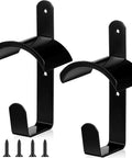 Wall Mount Horse Bridle Rack Black Metal Bridle Holder With Hooks And Screws For Barn Tack Room Storage, two hooks, four screws.