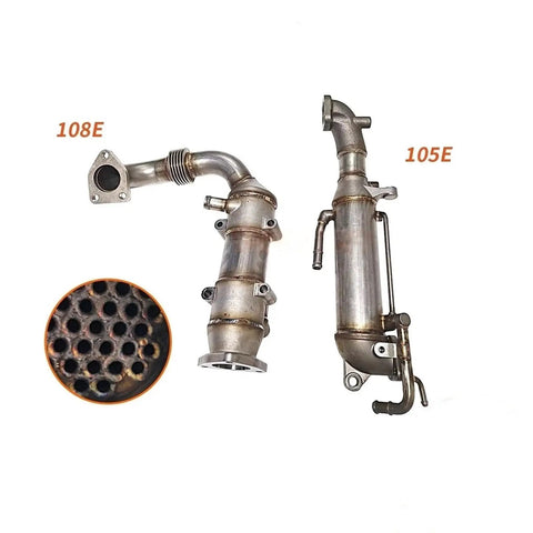 Heavy Duty 8EGR Valve Exhaust Pipe for J05E J08E Engines, stainless steel construction, SK200-SK350-8 excavators.