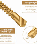 Kickass Titanium Drill Bit Set Eight Piece High Speed Steel Kit With Three To Ten Millimeter Options For Metal Wood And Fasteners showing sharp edges and 135° beveled tip.