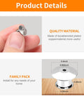Hella Secure 30 Pack Locking Pin Backs For Sewing Needles, Nickel Plated Copper Clasp Keepers With Spring Loaded Snap, detailed view of clasp in hand.