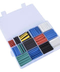 Awesome 670 Piece Assorted Heat Shrink Tubing Kit For Heavy Duty Electrical Insulation And Waterproof Cable Bundling In Multicolor Polyolefin Material Perfect For DIY Repair Projects And RC Drones By Professionals, open case