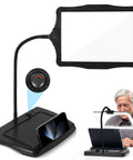 Hand Free Magnifying Glass With Light On Stand, 50 Ultra Bright LEDs, Large 9x6 Inch Magnifier, 360 Degree Flexible Gooseneck