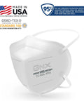 NIOSH Certified N95 Mask 95 Filtration Made in USA White Overhead Headband Respirator 20 Pack Particulate Protection for Dust