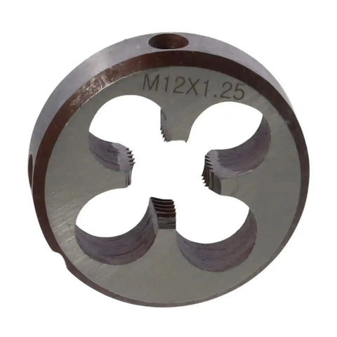 Professional Round Machine Tap Die M12×1.25 Metric Thread Kit For Precision External Screw Machining And Complete Internal Threading With Compact Storage Design For Heavy Duty Shop Use, M12x1.25 round steel die