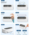 Step-by-step guide for using Ultrasonic Jewelry Cleaner Machine With 48KHz Tech Dual Cleaning Modes 350ML 304 Stainless Steel Tank.